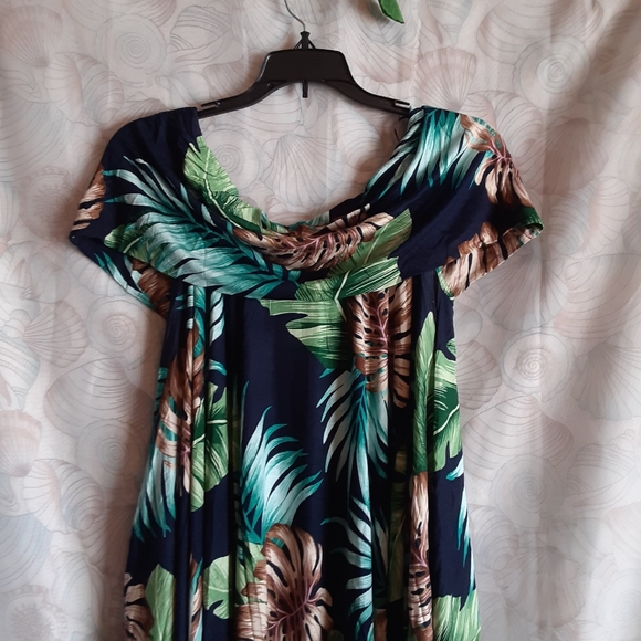 Tropical Asymmetrical Dress with Pockets - Picture 7 of 7